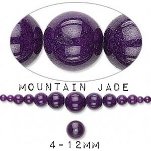 2/$20 Purple Mountain Jade Graduated Beads